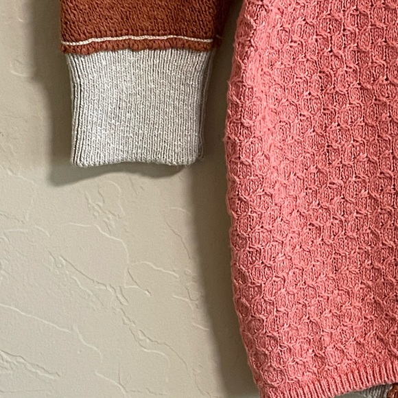 Free People Colorblock Knit Romper - Pink, Cream, and Brown - Picture 6 of 12